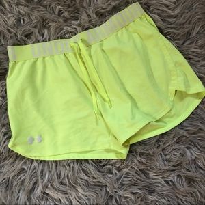 Under armour loose neon yellow shoorts #A15